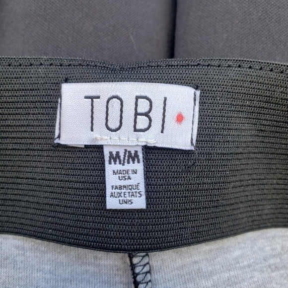 Skirt Scuba Black Stretch Skater Full Sz M TOBI - Picture 10 of 11